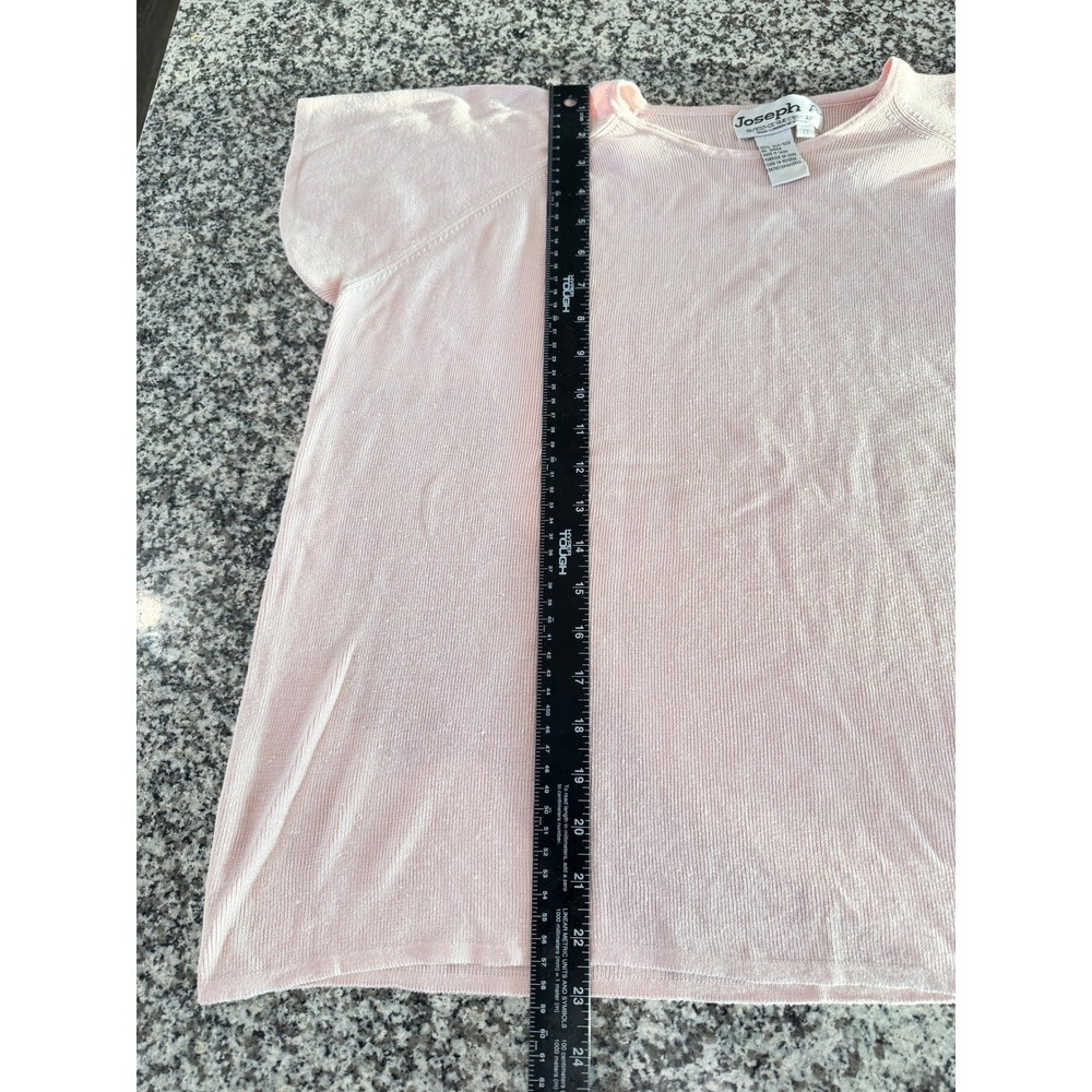 Joseph A Pink Silk Knit Short Sleeve Top Womens 2X Lightweight Minimalist - Picture 4 of 7